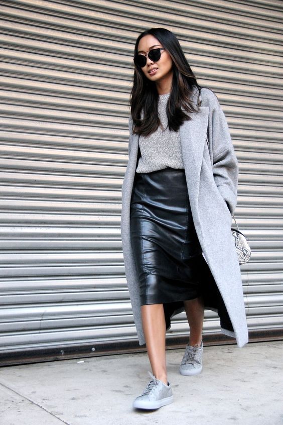 17 Sassy Ideas to Wear Skirts and Sneakers | Mooie outfits .