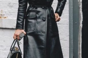 Pin by J Klassic on Trench Coats & Boots | Leather trench coat .