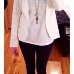 Winter white blazer. | Fall outfits for work, Work outfit, Winter .