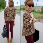 Burgundy and Leopard print go so well together Leopard shirt (by .
