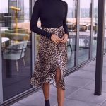 Lipsy Satin Leopard Wrap Midi Skirt | Leopard print skirt outfit .