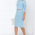 Cute Light Blue Dress - Two-Piece Dress - Long Sleeve Dress - $64.