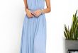 Gorgeous Light Blue Dress - Maxi Dress - Lace Dress - $59.