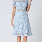 Light Blue Crochet Lace Midi Dress | Blue lace midi dress, Light .