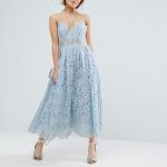 Asos Petite Lace Cami Midi Prom Dress | Asos lace dress, Dresses .
