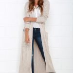 Cozy Beige Sweater - Long Sweater - Cable Knit Sweater - $104.