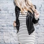 black and white striped long sleeve dress by emmer & oat... fall .