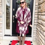 Long sleeve swing dress, a blanket scarf and tall boots! Perfect .