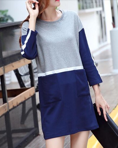 13 Beautiful Long Sleeve T Shirt Dress Outfit Ideas - FMag.c