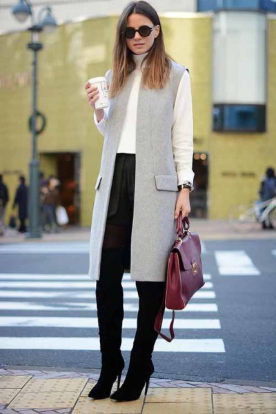 How to Style Long Sleeveless Vest: 15 Best Outfit Ideas - FMag.c
