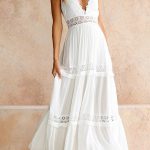 Sweet V-neck Lace Maxi Dress in White - US$40.99 | White lace maxi .