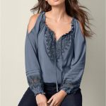 COLD SHOULDER TOP, COLOR SKINNY JEANS, PEEP TOE LACE UP BOOTIE .