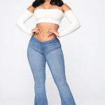 Jenny Everyday Low Rise Flare Jean - Light Blue Wash from .