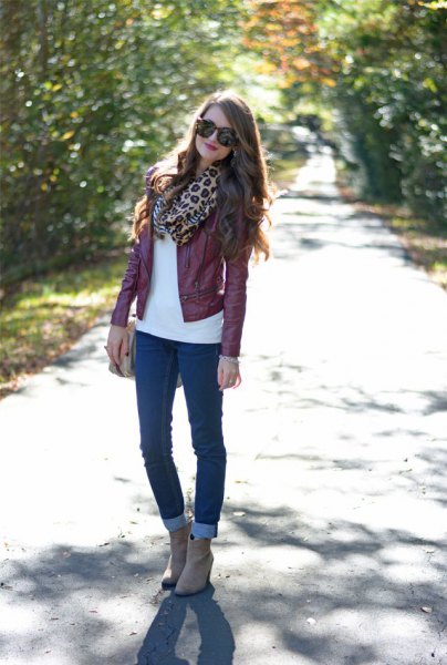 How to Style Maroon Leather Jacket: Best 13 Deeply Beautiful .