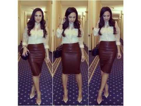 Burgundy Leather Skirt Outfit Ideas - YouTu