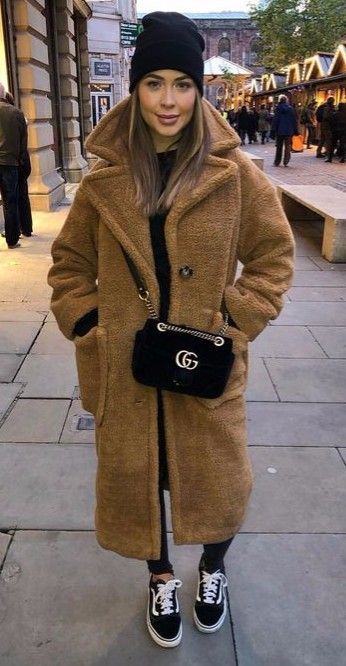 Winter outfit mit Maxi Teddy Coat | Classy winter outfits, Winter .