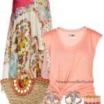 35 Pretty Maxi Skirt Outfits Polyvore Combinations This Summer .