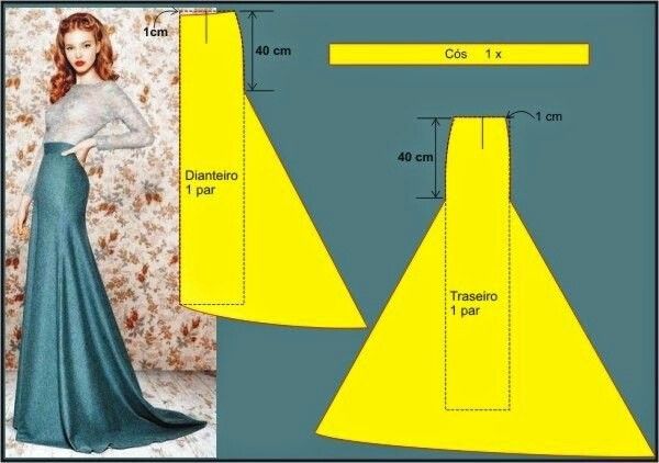 trumpet/mermaid skirt pattern | Mermaid skirt pattern, Dress .