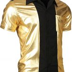 Amazon.com: COOFANDY Mens Disco Shirt Short Sleeve Button Down .