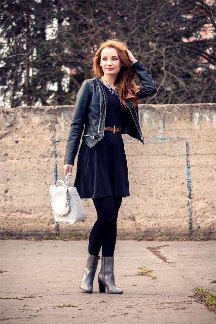 24 Fall Outfit Ideas With Mid Calf Boots - Styleohol