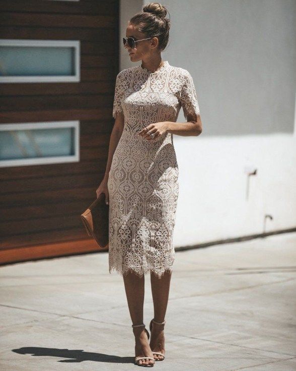 46 Lovely Lace Dress Outfit Ideas for Women | Lace dress outfit .