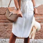 Button down midi dress. | Chic summer outfits, Spring wardrobe .