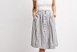 How to Wear Midi Skirts - 20 Hottest Summer /Fall Midi Skirt .