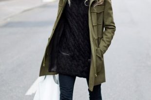 army green jacket with sweater dress-fall outfit ideas | Fashion .