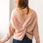 Twist and Pout Fuzzy Sweater || shoprollick.com || twist back pink .