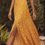 Fresh Picked Mustard Yellow Floral Print Backless Maxi Dress .