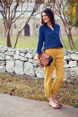 Mustard Pants Outfits for
  Ladies