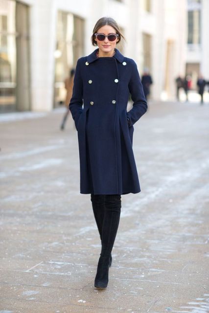 21 Fabulous Navy Blue Coat Ideas To Try - Styleohol