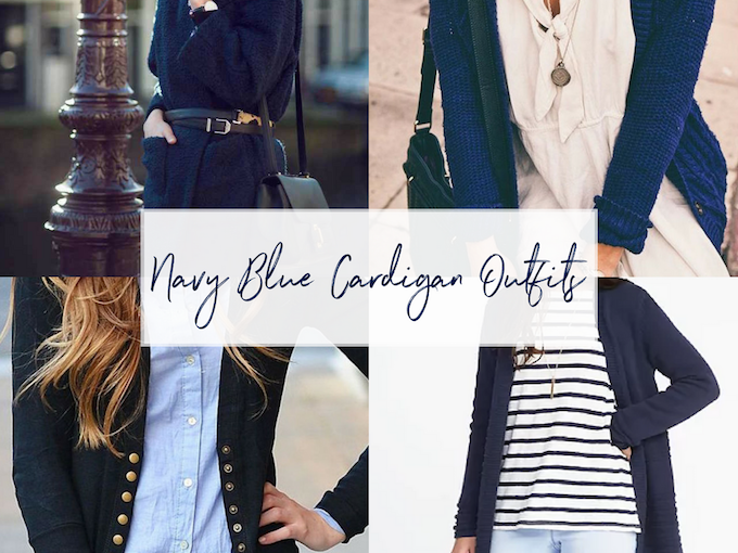 Navy Blue Cardigan Outfi