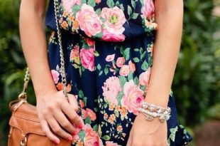 romper, fall outfits, flowers, romper, blue, floral, navy .