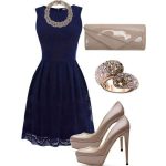 Navy blue cocktail lace dress (With images) | Blue dress outfits .
