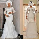 New Arrival Long Sleeves Nigerian Wedding Dresses 2019 Sheer Jewel .