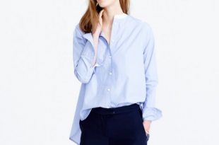 How to Wear No Collar Dress Shirt: Best 15 Outfit Ideas for Ladies .