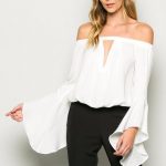 Off Shoulder Bell Sleeve Top – Mickey's Gi