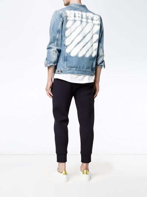 Spray Painted Denim Jacket by Off-White, $720 | Painted denim .