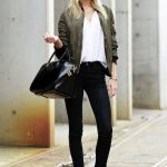Le Fashion Megan Irwin Olive Bomber Jacket Downtown Cool Fall .