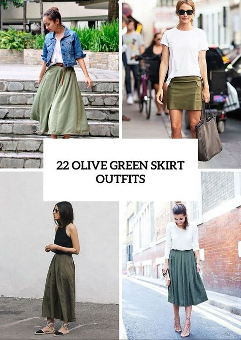 35 Trendy Olive Green Skirt Outfits Ideas to Try Tod