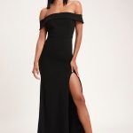 Aveline Black Off-the-Shoulder Maxi Dress in 2020 | Dresses .