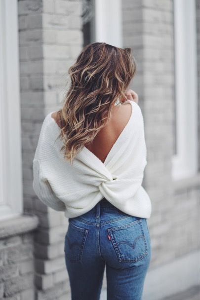 Open Back Sweater Outfit Ideas