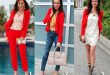 How to wear a cropped Orange Blazer different ways outfit ideas .
