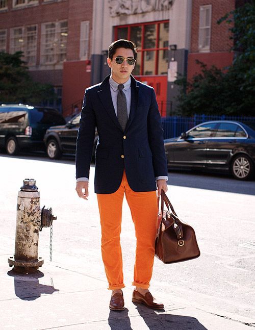 Men's Orange Pants Outfits-35 Best Ways to Wear Orange Pants .