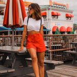 Outfit with casual outfits with h&m orange shorts | Chicisi