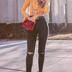 100+ Best Fall Fashion amazing outfit idea / boots + black rips + .