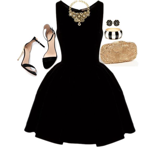 Outfit Ideas Black Strappy Dress