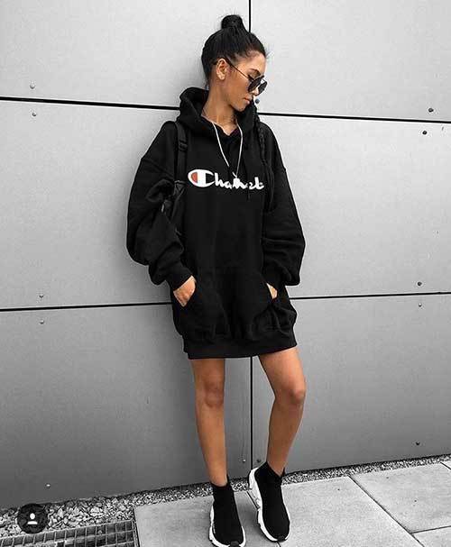 Big Hoodie Outfits for Both Dressy and Sporty Look - Outfit Styl