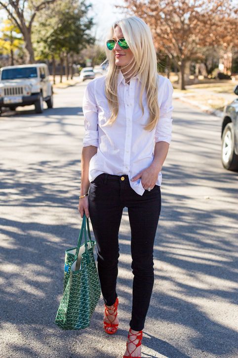 9 Foolproof Ways to Wear Your White Shirt | White shirt outfits .